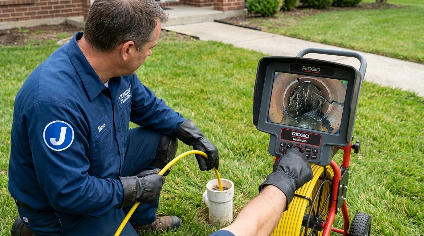 Sewer camera inspection being performed by Johns Plumbing LLC in Edcouch